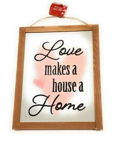 Letrero de San Valentín "El amor hace una casa un hogar" - Imagen 1 de 2