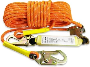 Fall Protection Safety Rope 50FT Heavy Duty Vertical Roofing Rope with Alloy Ste - Picture 1 of 6