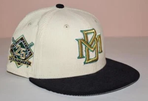 MILWAUKEE BREWERS Corduroy Cap NEW ERA 59FIFTY Fitted Hat Size 7 1/2 CHROME *4Z - Picture 1 of 7