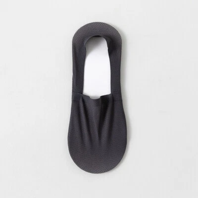 6 pares de calcetines de verano para barco de seda helada lisos de corte bajo antideslizantes invisibles para hombre ý Foto 1 de 4