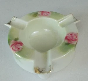 Vintage RS Germany Green mark Floral ashtray 1-¼ high x 4-¼ across - Picture 1 of 4