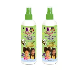 2x Africa's Best Kids Originals 2-in-1 Natural Conditioning Detangler 12oz - Picture 1 of 2