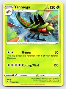 Yanmega 007/185 Rare Vivid Voltage Pokemon Card - NM Near Mint - Picture 1 of 5