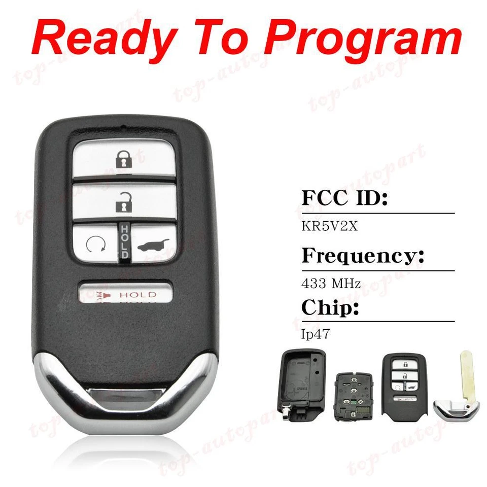 KEYLESS REMOTE KEY FOB FOR HONDA Pilot CR-V Civic 2017 2018 2019 2020 KR5V2X V44 - Изображение 1 из 4