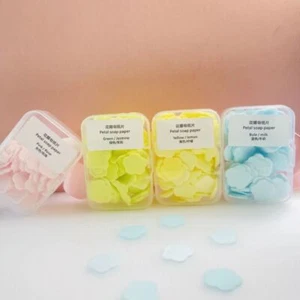 100 pcs Dissolvable Soap Sheets Portable Hand Washing Soap Soap Paper Children - Picture 1 of 16