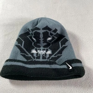 Nike  Beanie Youth One Size Blac Lebron Lion Logo Hat Winter Cap Warm Geometric - Picture 1 of 11