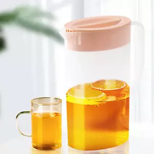 1.5/2L Juice Pitcher With Lid Drinking Water Dispenser Cold Kettle Refrigerator - Picture 1 of 15