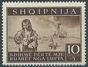 1944 OCCUPAZIONE TEDESCA ALBANIA PRO SINISTRATI 10 Q MNH ** - RB41-6 - Picture 1 of 1