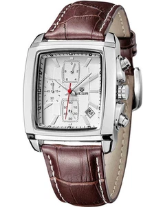 Reloj Cronógrafo de Cuarzo MEGIR Para Hombres Negocios Informal Cuero Pulsera Formal Moda - Imagen 1 de 27