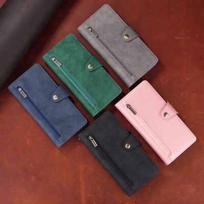 Zip Wallet Case Leather Card Flip Phone Cover For iPhone Air 8 X 11 12 13 16 Pro - Image 1 of 4