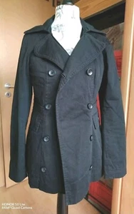 Kurzer Trenchcoat Damen Schwarz - Bild 1 von 6