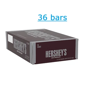 HERSHEY'S Milk Chocolate Candy Bars, bulk candy, 1.55-oz. Bars, 36 Count - Picture 1 of 3
