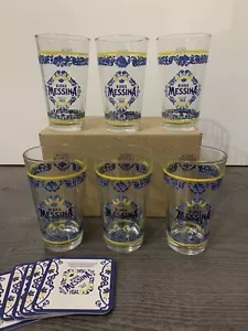 BIRRA MESSINA - Set 6 bicchieri birra in vetro 0.4L + 6 sottobicchieri - Picture 1 of 7
