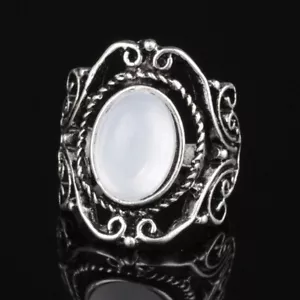Gorgeous Women Silver Tone Ring Jewelry Size 8 1" length USA - Picture 1 of 3