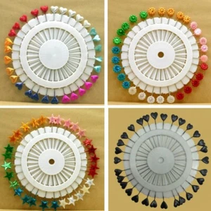 Plastic Head Sewing Long Pins Assorted Color For Dress Making Craft Hijab Scarf - Picture 1 of 28