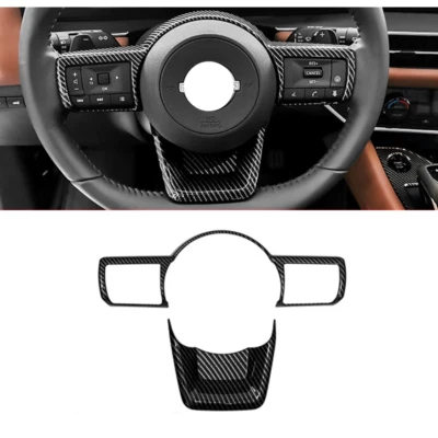 Carbon Fiber Car Steering Wheel Frame Trim For NISSAN PATHFINDER 2022-2025 - Image 1 of 4