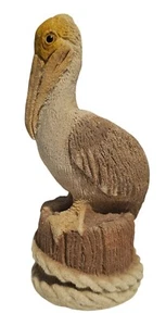 Amerikanische Sandkunst Vintage 1993 Pelikan Sand Figur Küstendeko Skulptur - Bild 1 von 6