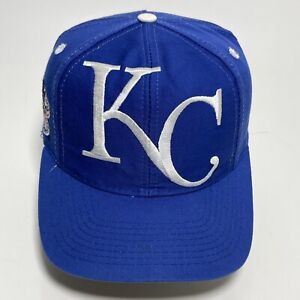 VintageKansas City ROYALS Logo Athletic Snapback Hat Cap Blockhead Big Logo MLB