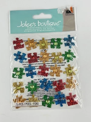 EK Success Jolee's Boutique Puzzle Piezas Pegatinas 25 Piezas Brillo Foto 1 de 2