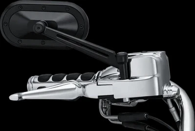 Kuryakyn Side Mirrors Blk w Satin Accent Harley Dyna Super Glide Custom 05-14 Foto 1 de 4