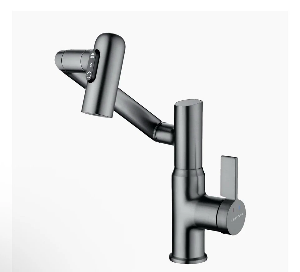 Lefton单孔可旋转龙头带温度显示-BF2204 — 第 1/4 张图片