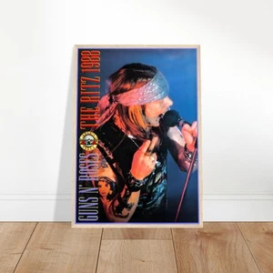 Póster enmarcado de concierto en vivo de Guns N' Roses 1993 - arte de actuación rock vintage - Imagen 1 de 10