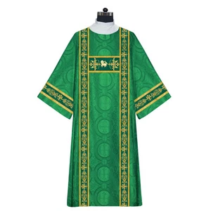Traditional Deacon Dalmatic Vestment with Spiritual Lamb Motif - Picture 1 of 16