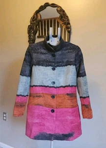 Desigual Colorblock Jacket Tango Passion Womens Sz 40 M Blazer Coat Morocco New - Picture 1 of 8