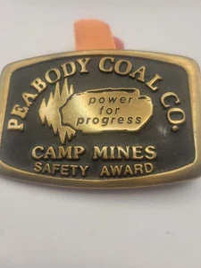 Peabody Coal Co. Gürtelschnalle 1981 Safety Award 98221 von Anacoates Brass Works... - Bild 1 von 5
