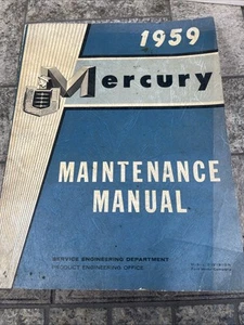 1959 Mercury Service Maintenance Manual Book Monterey Montclair oem fomoco - Bild 1 von 1