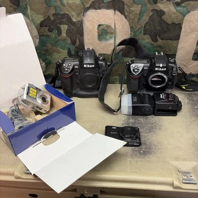 Bulk Camera Lot No Batteries To Test Them. Untested The D3S And D2X Power On - Image 1 of 4