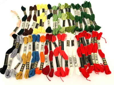 DMC #25 Embroidery Floss - Lot Of 42 - Various Colors-France - Image 1 of 4