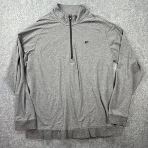 Suéter TravisMathew Para Hombres Grande Gris Cuarto Cremallera Golf Pullover Laurel Roble - Imagen 1 de 11