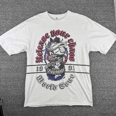 Southpole Shirt Mens 3XL Release Your Chaos World Tour Skull Graphic 1991 Tee - Image 1 of 4
