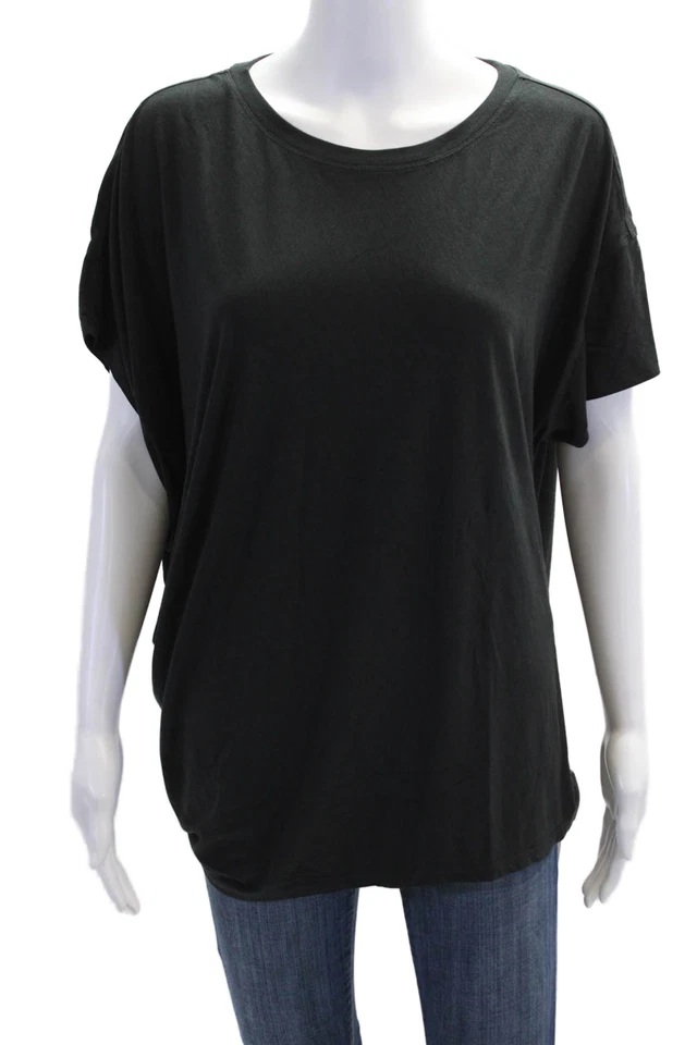 Top informal manga corta cuello redondo de algodón negro talla L Kit And Ace para mujer Foto 1 de 4