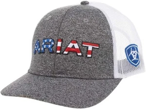ARIAT Patriotic Label Logo Cap Gray OSFM - Picture 1 of 5
