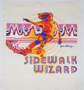 CAMISETA DE SKATEBOARD SIDEWALK WIZARD AÑOS 70 IMPRESIÓN PÓSTER ARTÍSTICO Calcomanía cubierta t&c powell - Imagen 1 de 3