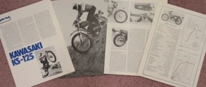 1974 Kawasaki KS125 7pg Motorcycle Test Article - Picture 1 of 1
