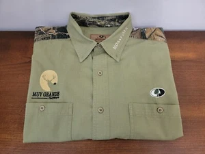 MOSSY OAK SHORT SLEEVE OPEN RANGE SHIRT FROM MUY GRANDE HUNTING ADVENTURES - LG - Picture 1 of 10