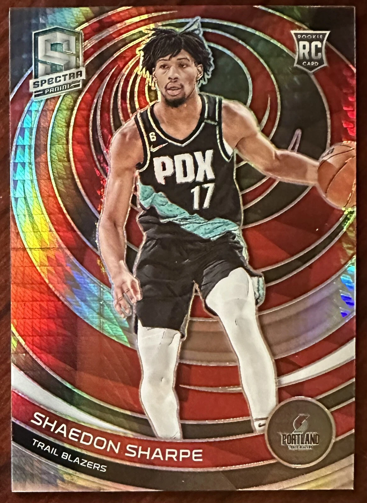 Shaedon Sharpe 2022-23 Panini Spectra #157 Asia Red Prizm Rookie RC
