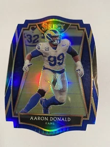 2020 Select Football Aaron Donald Blue Die Cut Premier Level Prizm #133 Rams - Picture 1 of 1