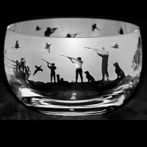 Milford Collection Animo Glass - SANDBLASTED FRIEZE Bowl - Shooting - Picture 1 of 1