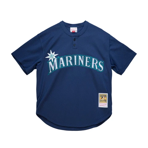 Mitchell & Ness Navy MLB Seattle Mariners Ichiro Suzuki 2002 Mesh BP Jersey Cover