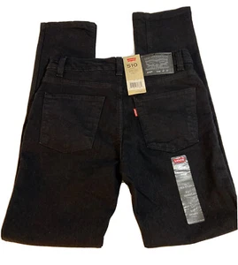 Levi's 510 Sz 14R Boys Skinny Fit Black Stretch Jeans 27 x 28 NWT $48 - Picture 1 of 12