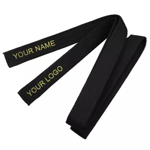 TOPTIE Custom Embroidered Karate Belt, Martial Arts TaeKwonDo Judo Rank Belt - Picture 1 of 16