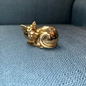 Fiesta Homer Laughlin Co. Harlekin Tier Figur Gold Katze - Bild 1 von 6