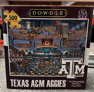 New Dowdle Texas A&M Aggies 500 Pieces Puzzle Jigsaw  16” X 20” A & M Aggieland