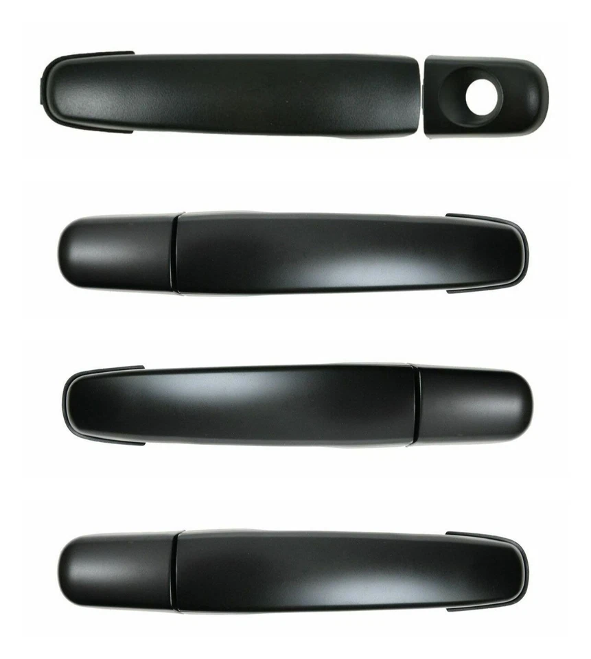Juego de 4 manijas de puerta exterior exteriores negras nuevas para Chevy Pontiac Saturn Suzuki Foto 1 de 4