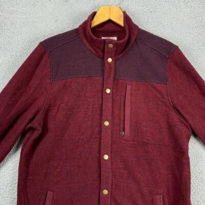 Carbon 2 Cobalt Snap Shacket Shirt Mens Medium Maroon Button Up Jacket Pocket - Image 1 of 4