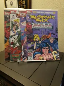Satan's Six #1 - #4 Full Set With Cards Topps Comics 1 2 3 4 Jason 1st Comic App - Bild 1 von 9